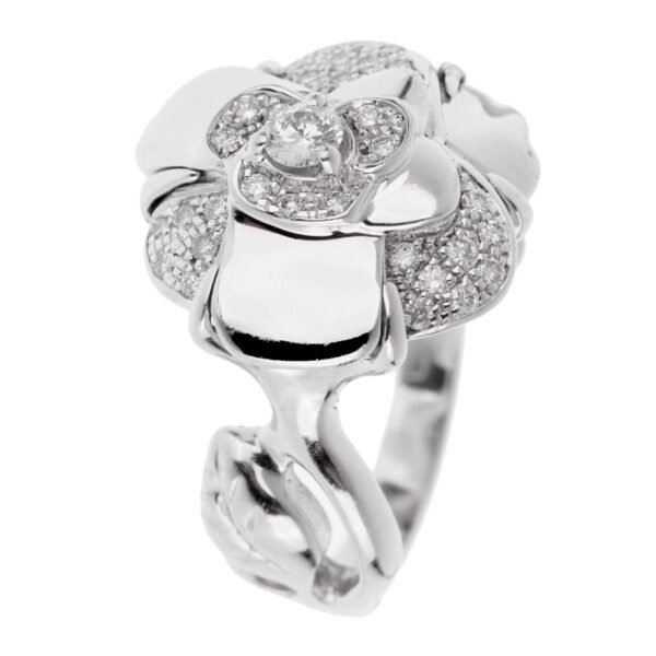 Chanel Camellia Gold Diamond Ring