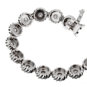 Chanel Camellia White Gold Diamond Tennis Bracelet