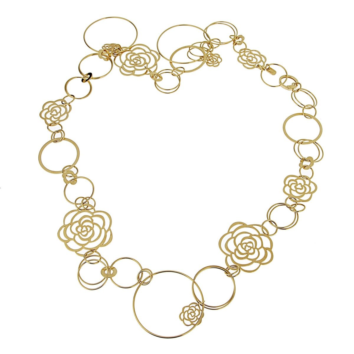 Chanel Camellia Yellow Gold Sautoi