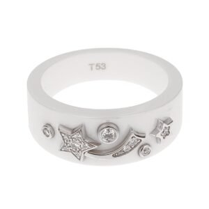 Chanel Comete Ceramic Diamond White Gold Ring