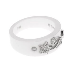 Chanel Comete Ceramic Diamond White Gold Ring