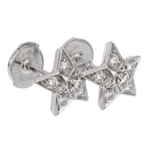 Chanel Comete Diamond White Gold Earrings