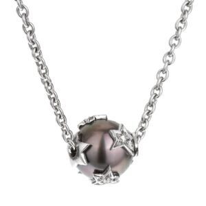 Chanel Comete Pearl Diamond White Gold Vintage Necklace