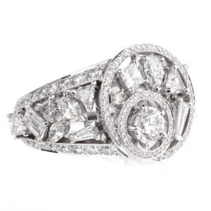 Chanel Cosmos Multi Shaped Diamond Cocktail Gold Ring