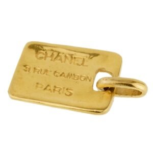 Chanel Dog Tag Yellow Gold Pendant