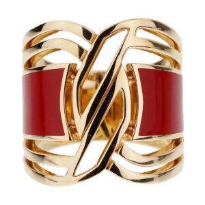 Chanel Gallery Collection Ceramic Yellow Gold Cocktail Ring