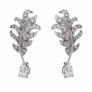 Chanel Plume De Chanel Diamond Earrings