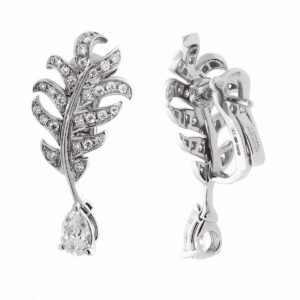 Chanel Plume De Chanel Diamond Earrings