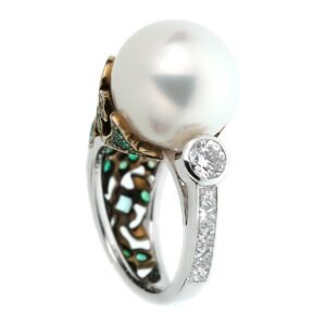 Chanel South Sea Pearl Tourmaline Diamond Ring