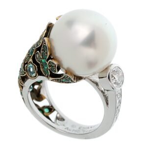 Chanel South Sea Pearl Tourmaline Diamond Ring