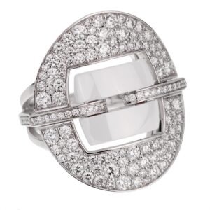 Chanel Ultra Diamond White Gold Ceramic Ring