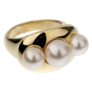 Chanel Vintage Yellow Gold Pearl