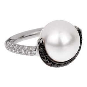 Chanel White Black Diamond Pearl P