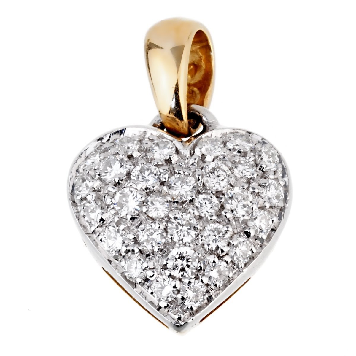 Chimento Gold Diamond Heart Pendan