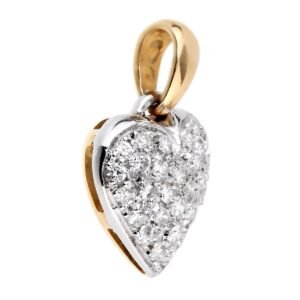 Chimento Gold Diamond Heart Pendant Necklace