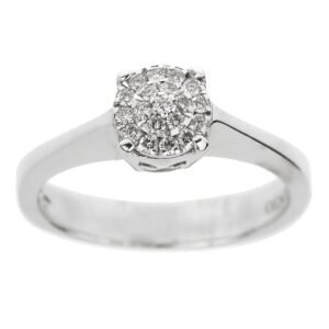 Chimento Pave Diamond Solitaire Wh