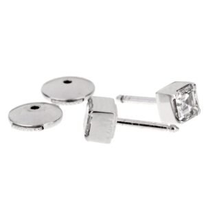 Chopard Ice Cube Square Cut Diamond Stud Earrings