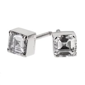 Chopard Ice Cube Square Cut Diamond Stud Earrings