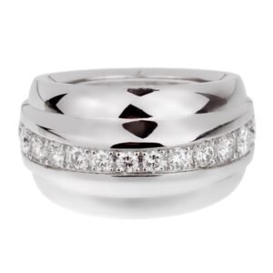 Chopard La Strada Diamond 18k White Gold Ring Sz 6