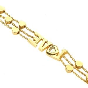 Chopard Love Happy Diamond Yellow Gold Heart Bracelet