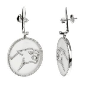 Enigma by Bvlgari Panther Diamond Rock Crystal White Gold Earrings