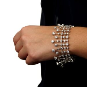 Magnificent Cartier Diamond Platinum Tennis Bracelet