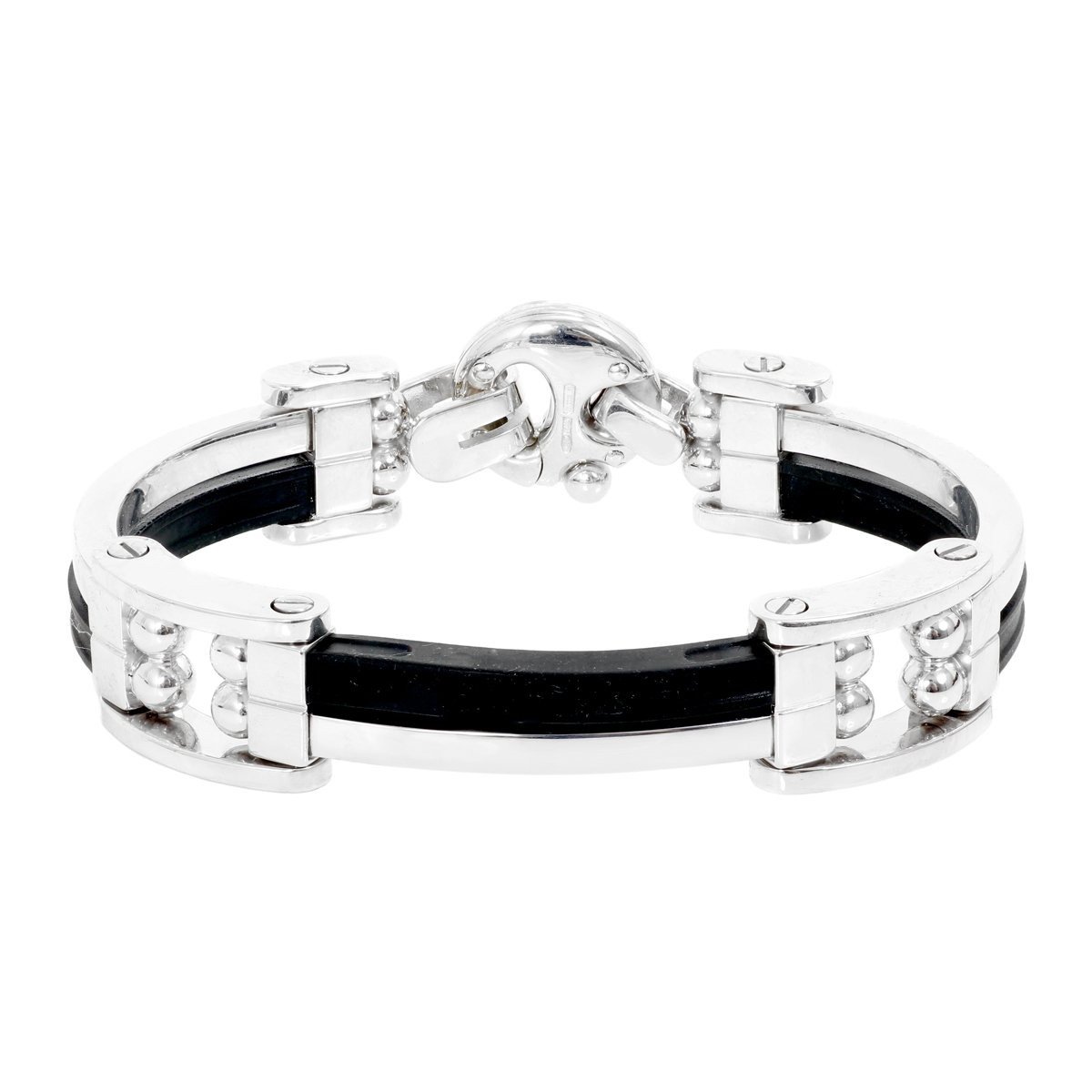 Baraka 18k White Gold and Rubber