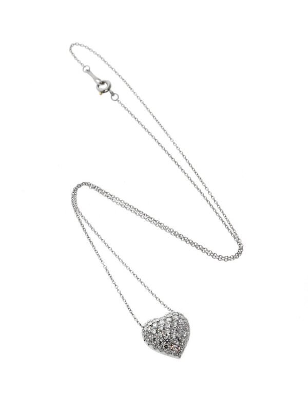 Cartier High Jewelry Heart Diamond Necklace in Platinum - Image 4