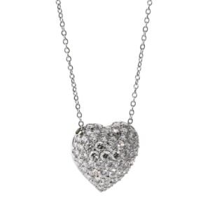 Cartier High Jewelry Heart Diamond Necklace in Platinum