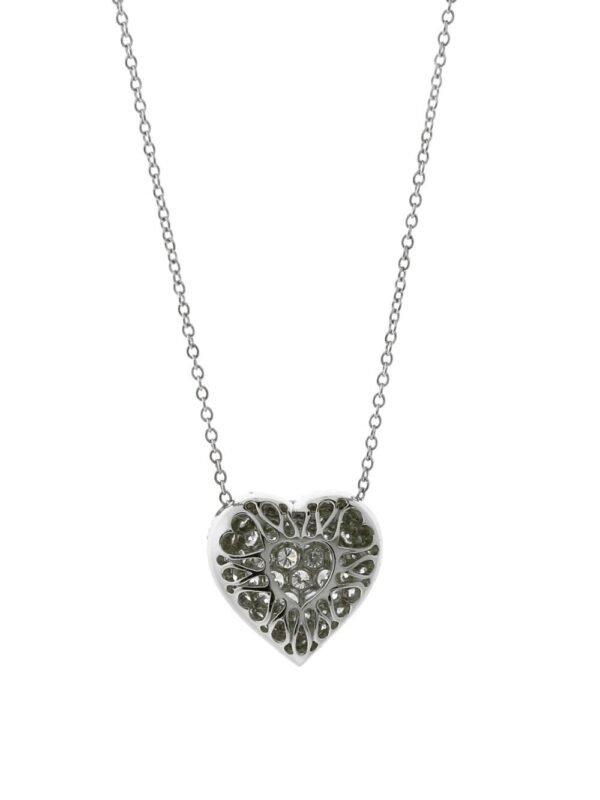 Cartier High Jewelry Heart Diamond Necklace in Platinum - Image 5